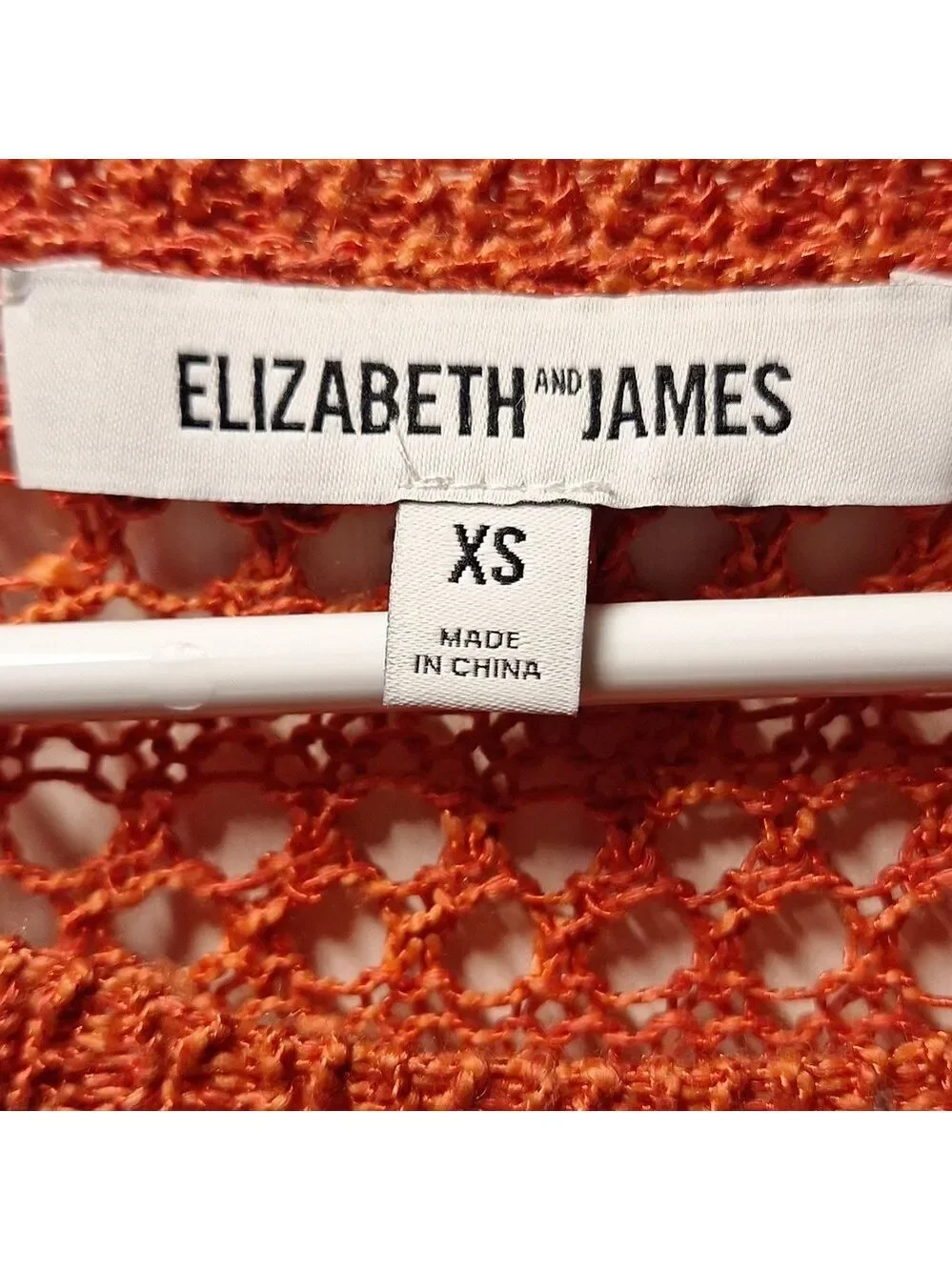 Elizabeth and James Women's Orange Cutout Sweater XS